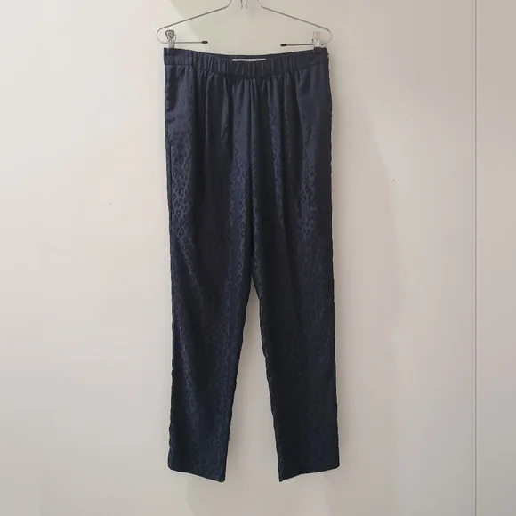 Thakoon Addition Black Leopard Print Slim Fit Tapered Trousers Sz 2 - Picture 5 of 14